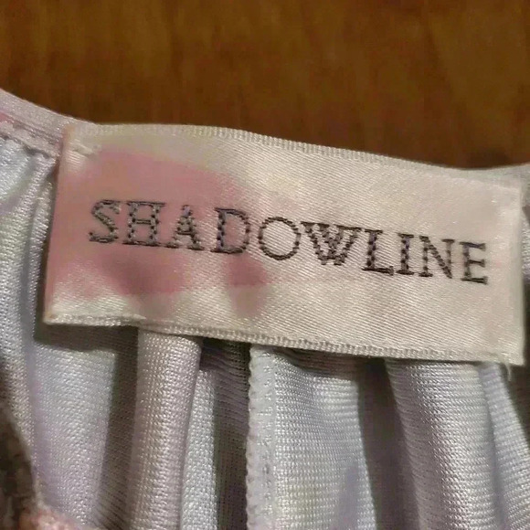 Vintage Shadowline Nightgown Floral Cap Flutter Sleeve Size Small Roses Pink - Picture 5 of 5